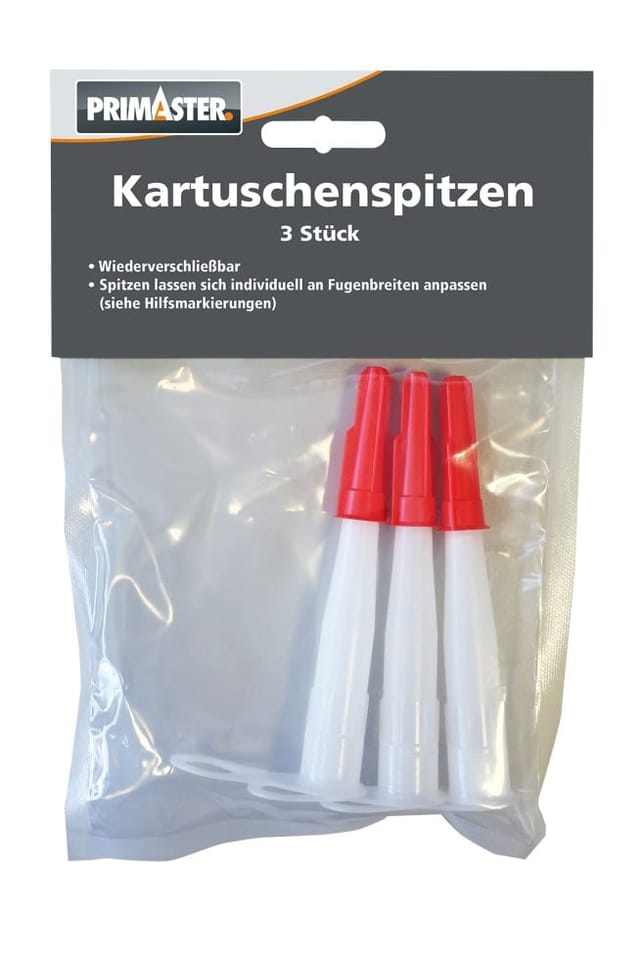 Kartuschenspitzen 3 Stück Silikonspitzen Wiederverschließbar - Primaster
