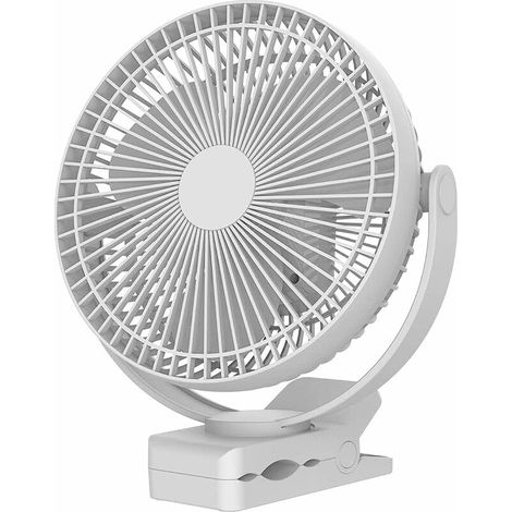 Batteriebetriebener Clip-ventilator, 20 Cm, 10.000 Mah, Tragbarer Usb-ventilator, 4 Geschwindigkeiten, Leistungsstarker Luftstrom, Robuster Clip Für Heimbüro, Golfauto, Outdoor-reisen, Camping