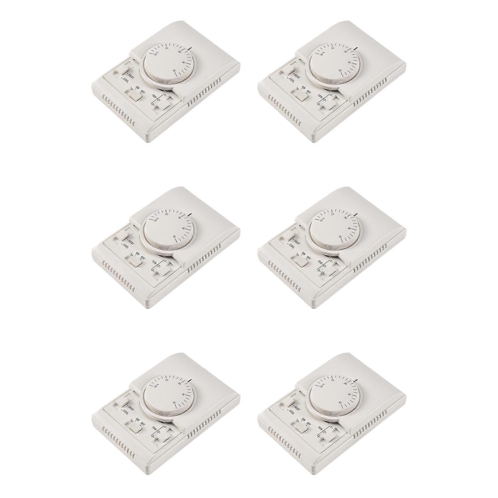 Thermostat Mécanique D'Ambiance 6x Mt01 220 V Ca Pour Climatiseur/ventilo-convecteur, Régulateur De Température, Mode Chaud