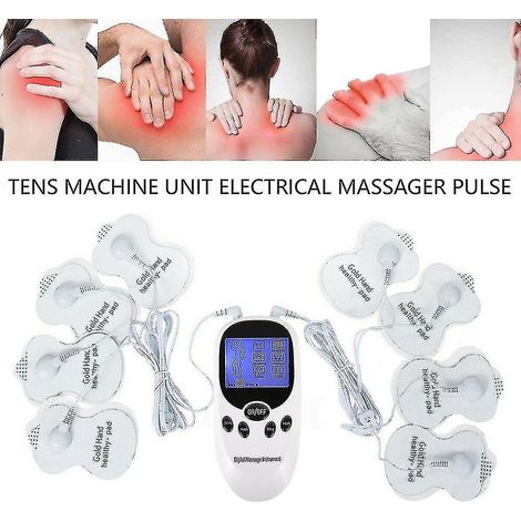 Crea Elektrisches Massagegerät, Puls-muskelstimulator, Muskelstimulator, Wiederaufladbares Elektronisches Pulsmassagegerät Mit 8 Pads Zur Linderung Von Rücken- Und Schulterschmerzen