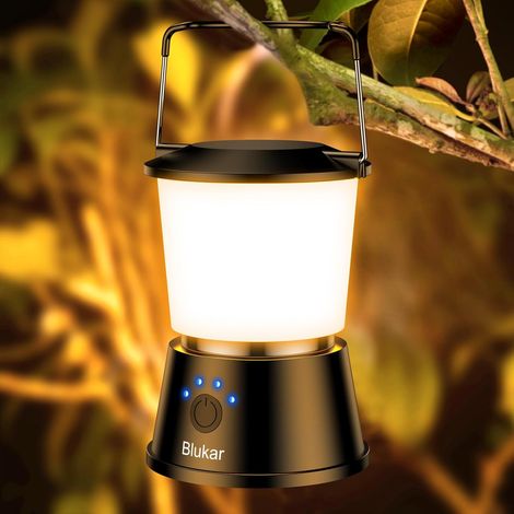 Camping-laterne, Wiederaufladbar, Blukar Camping-lichterlampe Für Zelt, Lange Akkulaufzeit, 5 Lichtmodi, Superhelle Led-hängezelt-außenleuchte