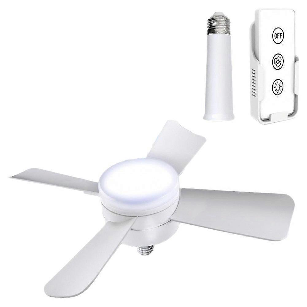 Ventilateur De Plafond Portable Et Facile À Installer, Avec Télécommande Et Éclairage Intégré, Idéal Pour La Chambre, La Cuisine Et Le Salon. Il Remplace Le Ventilateur De Plafond Principal.