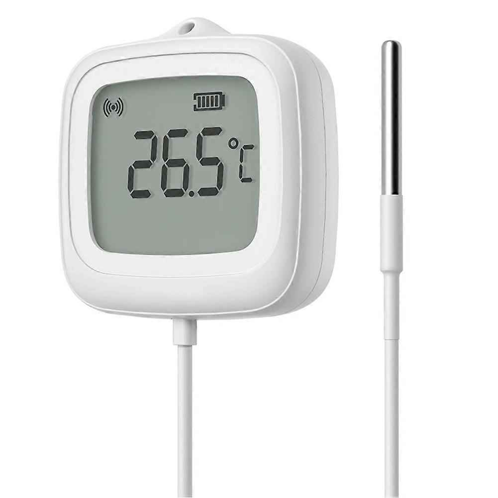 Thermomètre Intelligent Lcd Zigbee 3.0 Snzb-02ld Avec Sonde, Étanche Ip65, Pour Réfrigérateur, Piscine, Aquarium Et Cave À Vin (via Zbbridge).