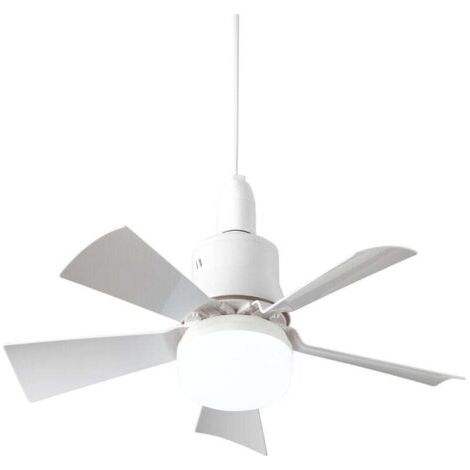 Deckenventilator Mit Fernbedienung Silent – ​​deckenleuchte 5 Flügel Deckenleuchte E26 Decke Sommer/winter Schlafzimmer Esszimmer, Weiß