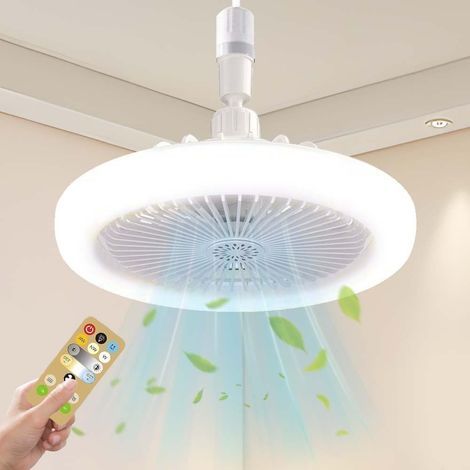 Deckenventilator Mit Licht, Geräuschlos (ferngesteuerte Beleuchtung), Ventilator + Lampe, 3 Einstellbare Farben – Für Schlafzimmer Und Wohnzimmer