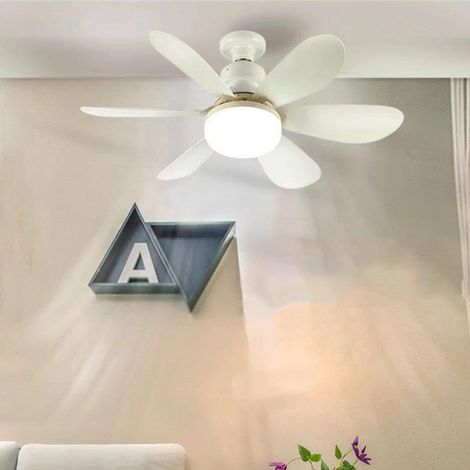 Deckenventilatoren Mit Beleuchtung Und Fernbedienung, Einschraubbarer Deckenventilator, Mit 6-blatt-halterungen, 3 Geschwindigkeiten, 3 Farben, Leiser Deckenventilator