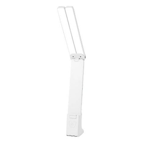 Doppelte Led-lesetischlampe Für Kinder – Weiß, Für Zuhause Und Büro, Kleine Tragbare Tischlampe, Großer Beleuchtungsbereich