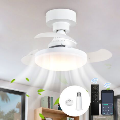 Einziehbarer Deckenventilator Ohne Flügel – Dimmbares Led-licht 3000 K Bis 6000 K – 4 Geschwindigkeiten – Fernbedienung – Festverdrahtete Installation