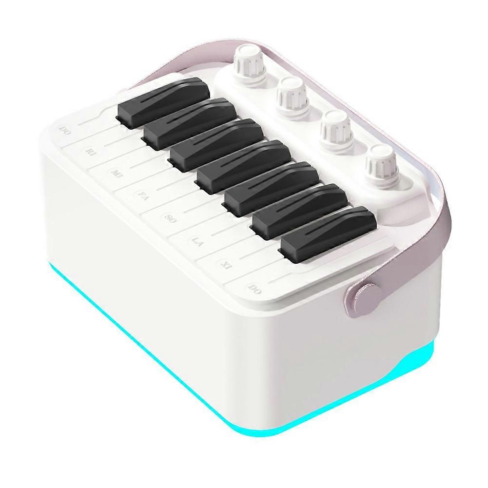 Amplificateur De Piano Et De Guitare, Batterie Électronique, Enceinte Bluetooth Sans Fil Avec Éclairage Led Rgb Blanc