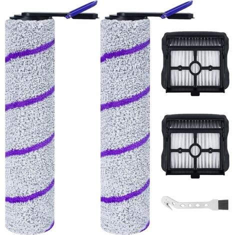 Ersatzbürstenrolle Und Hepa-filter Für Rowenta X-clean 10 / Narwal S20 Pro Staubsaugermopp, 2 Bürstenrollen + 2 Hepa-filter + 1 Reinigungsbürste