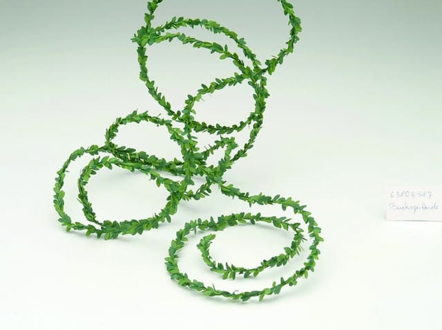 Glorex Buchsgirlande Mini Grün, 3 M Deko-accessoires