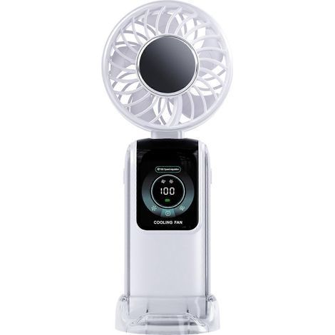 Honornic – 3600 Mah Leiser Tragbarer Ventilator, Leistungsstark Und Leise, Abs-textur, Ideal Für Schlafzimmer, Büro Und Schule, Weiß.