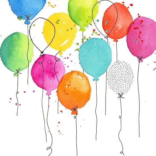 Braun&company - Servietten Ballon Party 33 X 33 Cm, 20er Pack Papierservietten