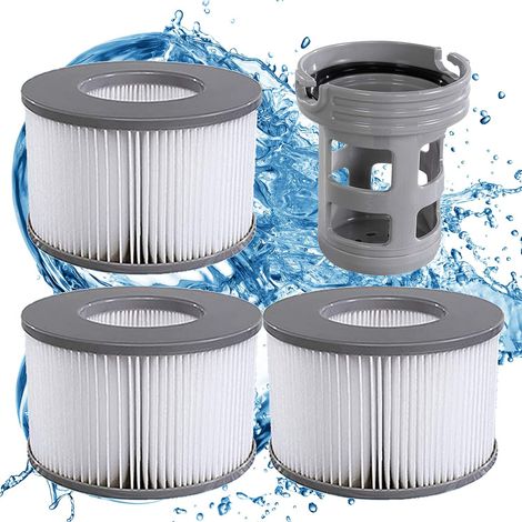 Set Mit 3 Filterkartuschen – Inklusive Filterhalter – Mspa Aufblasbarer Pool – Whirlpool