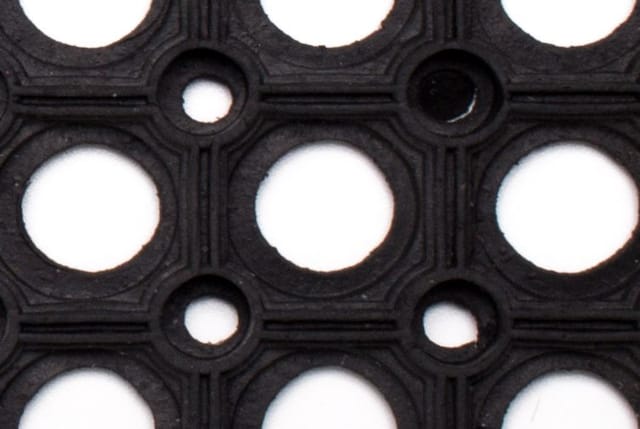 Ringgummimatte Schwarz, 80 X 120 Cm Schuhabstreifer & Fussmatten
