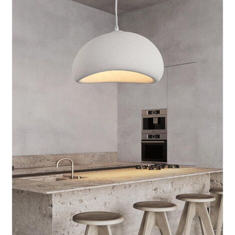 Ikodm – Japanischer Wabi-sabi-kronleuchter 30 Cm – Lampenschirm Aus Kunstharz – E27 Natürliches Licht – Schnelle Installation Für Küche, Wohnzimmer, Schlafzimmer