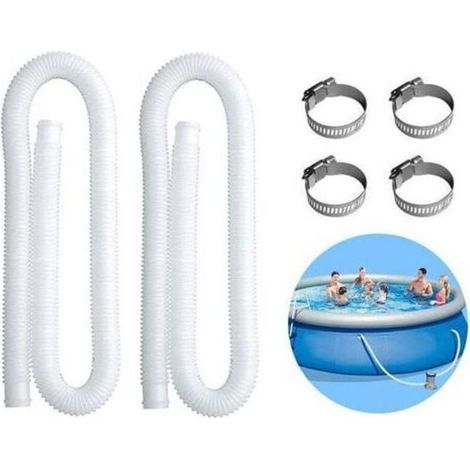 Intex Aufblasbarer Hot Spring Poolschlauch, Ersatzschlauch Für 300/330/530/1000 Gallonen Poolpumpe (2 Stück)