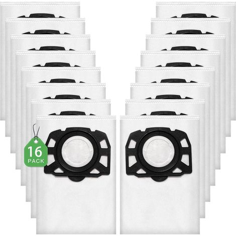 Kfi 357 Staubsaugerbeutel 16 Stück Für Kärcher Wd2plus/wd3/kwd1/kwd2/kwd3/mv3/wd3.200-wd3.800m/se4001/se4002, Ersetzt 2.863-314.0, Für Nass-/trockensauger Mit Kunststoffscheibe