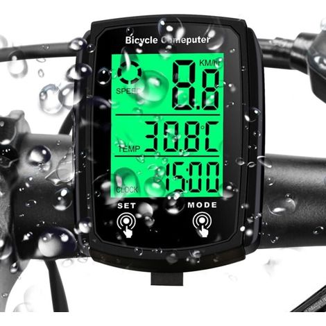 Kabelloser Fahrradcomputer Ipx6-routenverfolgung, 20 Funktionen, Hintergrundbeleuchteter Lcd-bildschirm Radfahrer