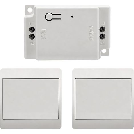 Kabelloser Schalter Mit Eigener Stromversorgung, Kabelloses Zwei-wege-schalter-set Ohne Batterie, Ip67 Wasserdicht Für Die Beleuchtung Zu Hause, 200 M Reichweite, Einfache Installation Für Lampe, Auße