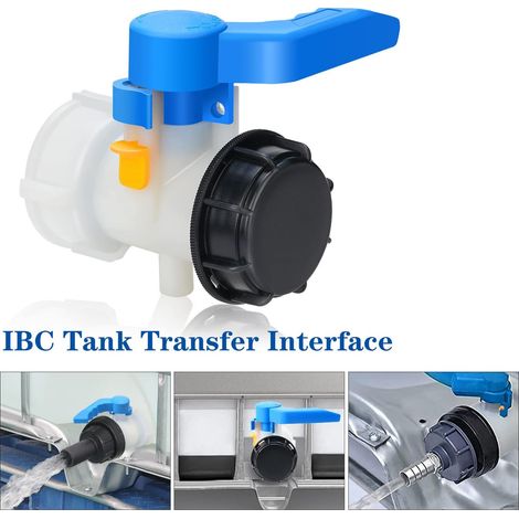 Kcvv – 60-mm-ibc-adapter – 1000-l-tankventil Aus Kunststoff – Leckagefreie Abdichtung – Kompatibel Mit Wasser- Und Öltanks