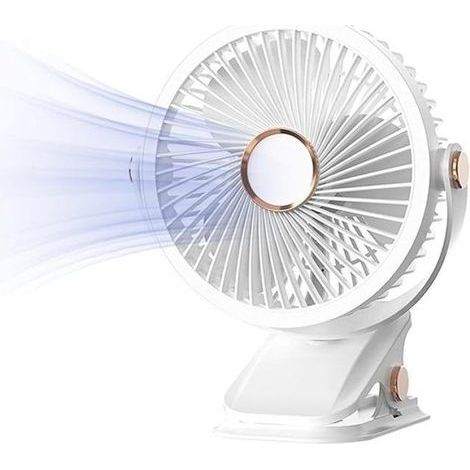 Leiser Und Robuster Usb-clip-ventilator Mit Mehreren Einstellbaren Geschwindigkeitsstufen Und 360°-drehung. Ideal Für Kinderwagen, Büros Und Camping.