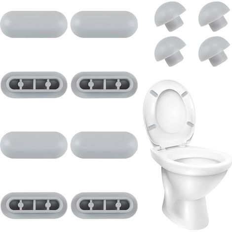 Lntyq Toilettensitzgummis, Toilettensitz, Gummiauflage Für Toilettendeckel Und Toilettensitz (100)