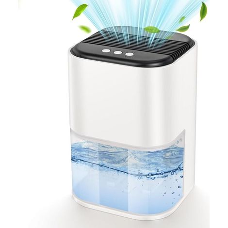 Luftentfeuchter, 2 L, Elektrischer Luftentfeuchter Mit 7 Bunten Leds Und Automatischer Abschaltung, Feuchtigkeitsabsorber, Leiser Luftentfeuchter Für Zuhause, Badezimmer, Schlafzimmer (weiß)