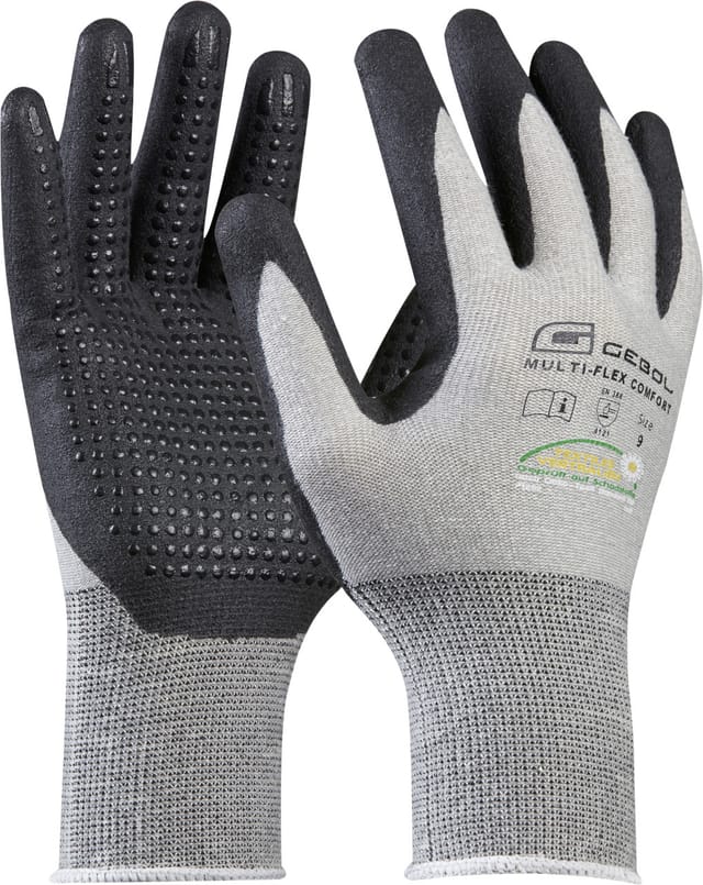 Gebol Handschuh Grau Gr. 10 Arbeitshandschuh Schutzhandschuh Universal