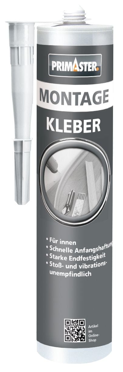 Primaster - Montage Kleber 380g Beton- Stein- Styropor- Holz- Fliesenkleber Innen