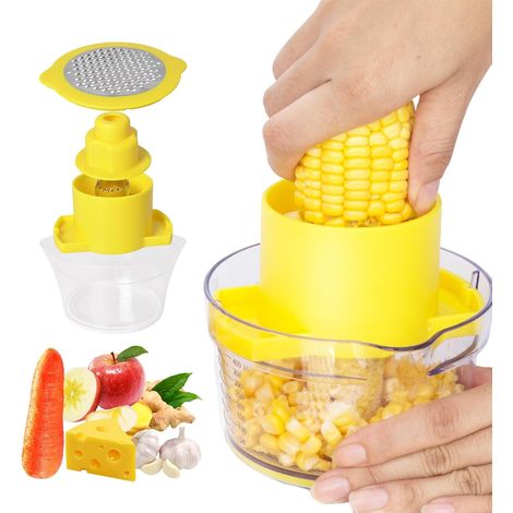 Maisschäler Für Maiskolben, Maiskolbenabstreifer, Maisschäler Mit Schüssel Und Sicherheitsgriff, Küchenhelfer