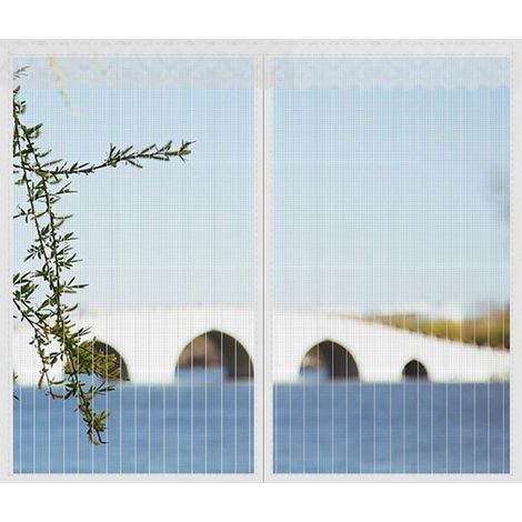 Maßgeschneidertes Magnetisches Moskitonetzfenster, Leistungsstarke Magnete, Magnetisches Moskitonetzfenster Schließt Automatisch Von Oben Nach Unten, Keine Lücke, Abnehmbar, Einfach Zu Installieren, 1