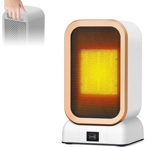 Mini-heizlüfter, 1000 W Ptc-energiesparheizung, 2 Heizmodi, Kleine Raumheizung, 02