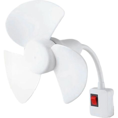 Mini-ventilator, Kupfermotor, Verstellbar, 360° Unabhängiger Schalter, Geräuschreduzierung 40 Db, Ideal Für Büro Und Schlafzimmer, Weiß – Kzq