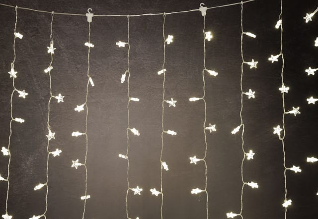 Trendline - Lichtervorhang 200 Led Sterne Timerfunktion Weichnachtsbeleuchtung