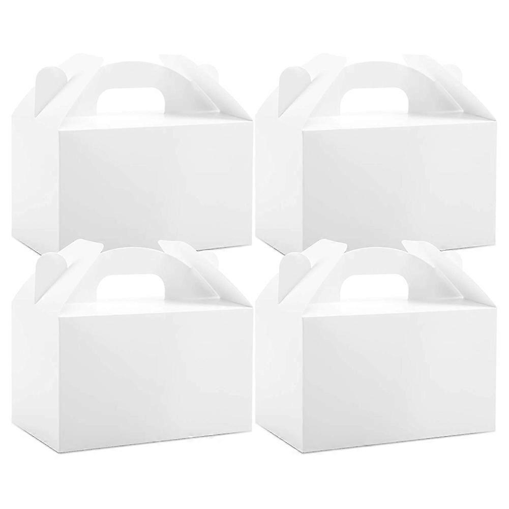 Lot De 48 Boîtes Cadeaux Blanches À Pignon, En Papier, Idéales Pour Les Fêtes D'Anniversaire, 15,2 X 8,9 X 8,9 Cm