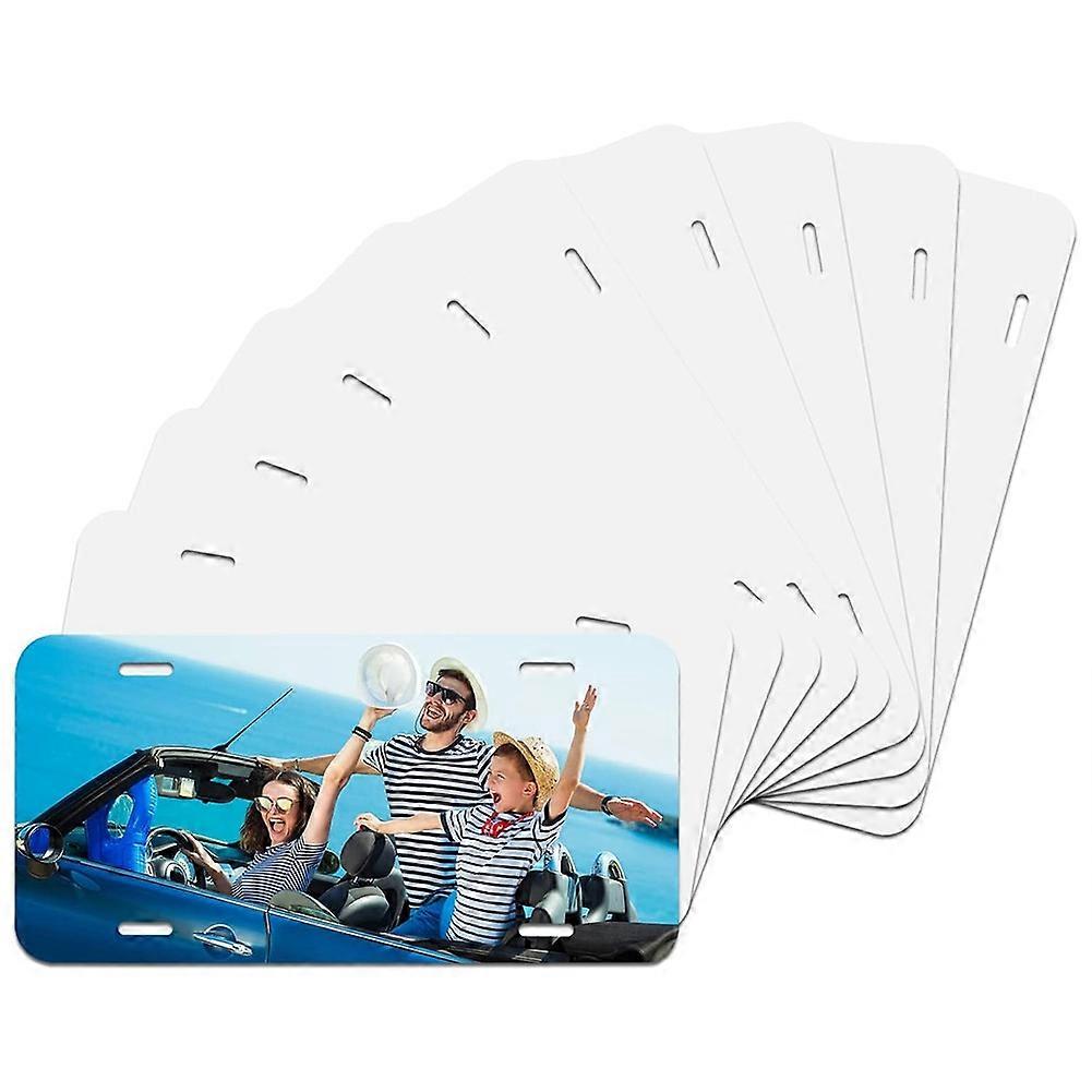 Lot De 10 Plaques D'Immatriculation Vierges Pour Sublimation, Épaisseur 0,65 Mm, Feuille De Transfert Thermique Pour Sublimation D'Images À Faire Soi-même.