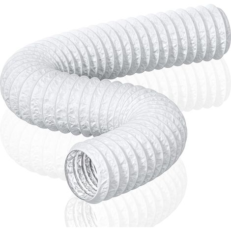 Pvc-aluminium-absaugschlauch 150 Mm (6 M), Weiß, Flexibel, Isolierend Und Vielseitig Für Absaugung, Klimaanlage, Wäschetrockner, Haube