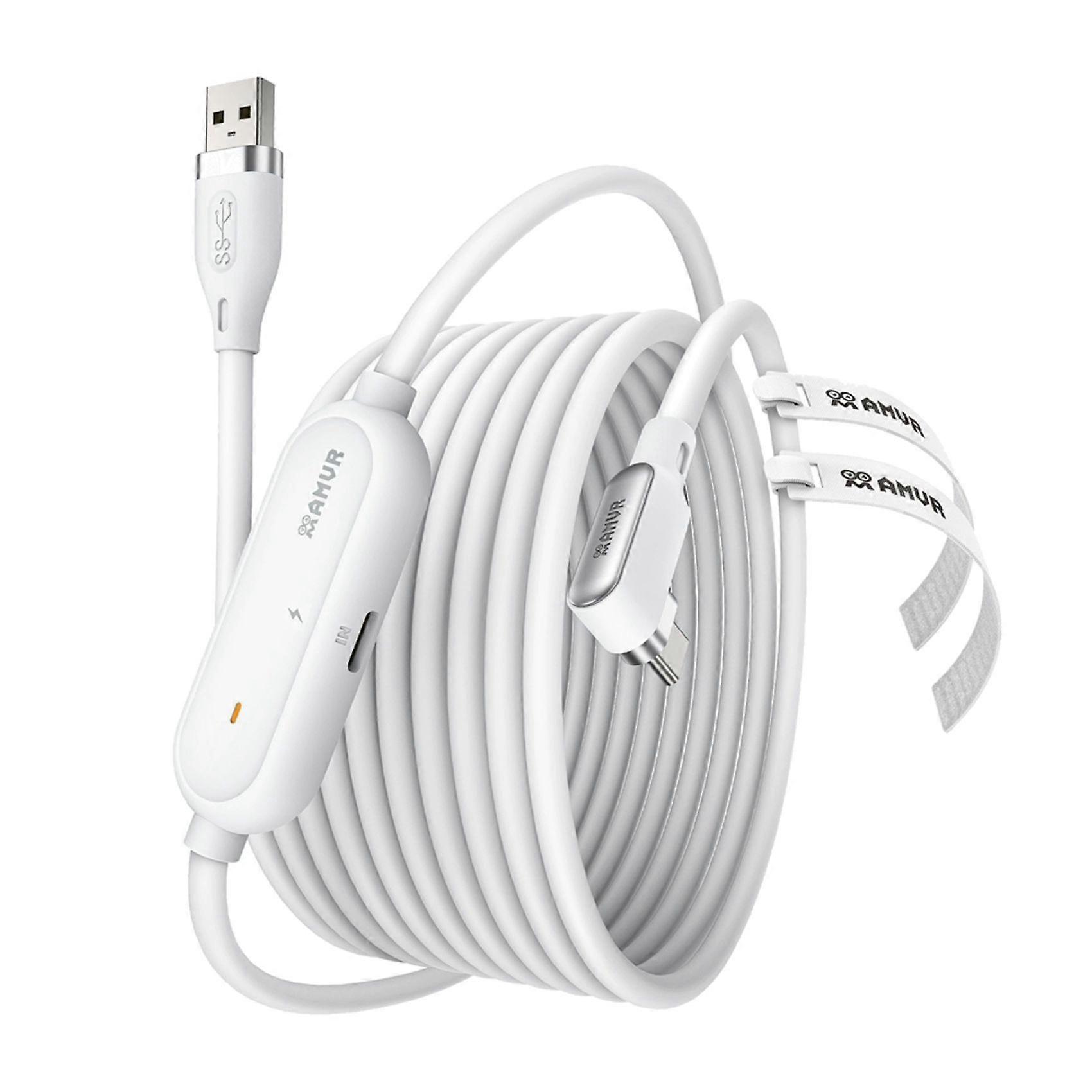 Câble De Connexion Amvr Vr Pour Meta Quest 3/3s/quest 2 Pico 4, Accessoire Pcvr Steam Vr, 4,9 M