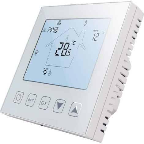 Roleader – Wifi-verbundener Thermostat Für Elektrische Fußbodenheizung 16 A – Alexa-kompatibel – Programmierbar Für 5/2 Tage – Sonde Im Lieferumfang Enthalten – 220 V