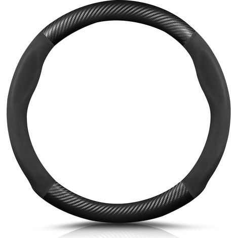Runde Form Carbonfaser-pu-leder-lenkradbezug, 38 Cm Rutschfester Lenkradbezug, Auto-atmungsaktiver Sport-lenkradbezug, Auto Für Durchmesser