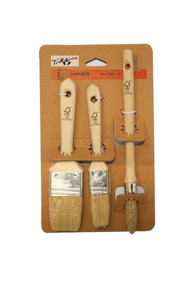 Trendline - Lackier-pinselset Pinsel Malerpinsel Flachpinsel Lackierpinsel Lack