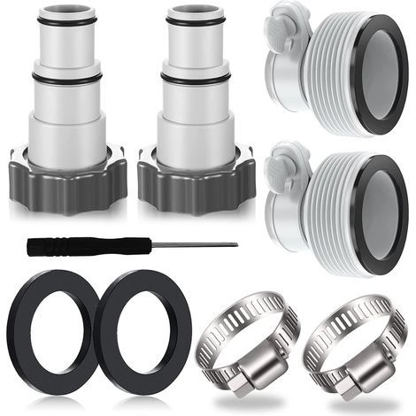 Set Mit 4 Intex-adaptern – 32/38 Mm – Mit 2 Manschetten + 2 Gelpads + 2 Kolbenventilen + 1 Schraubendreher