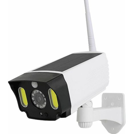 Sicherheits- Und Diebstahlschutzkamera-attrappe Für Den Außenbereich Mit Solarpanel Und Bewegungsmelder. Wasserdichte Led-überwachungskamera Mit Blinkendem Rotem Led-licht Und 20 Led-spotlichtern. 56v