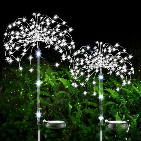 Shining House – Dekorative Solarleuchte Für Den Außenbereich, 2 Stück – 120 Leds, Wasserdicht Ip65 – Feuerwerk Für Garten, Terrasse, Balkon – Festliche Atmosphäre