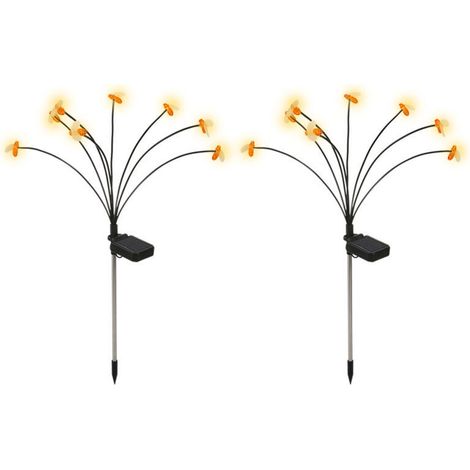 Solarleuchte Für Den Außenbereich, 2 Stück, Wasserdichte Solar-gartenleuchten, Little Bee Mit 8 Leds, Ip65 Wasserdichte Solarleuchte Für Den Außenbereich