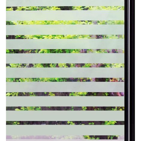Statisch Haftende Fensterfolie, Dekorative Mattierte Streifen – Ideal Für Büro, Schlafzimmer, Küche, Zuhause (17,5" X 79", Dicker Streifen)