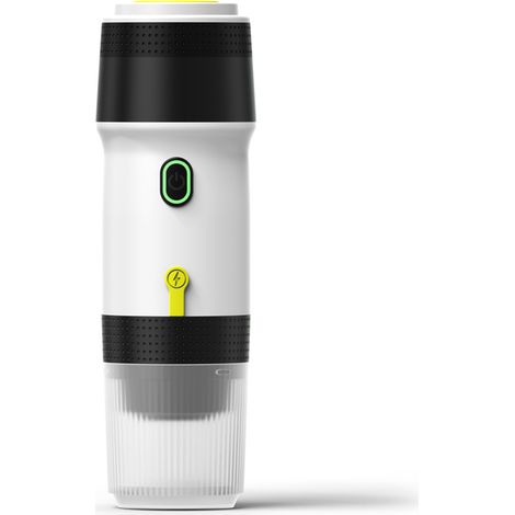 Tonysa 3-in-1 Kabellose Tragbare Elektrische Kaffeemaschine, Mini-kaffeemaschine Mit Usb-ladekabel, Perfekt Für Autofahrten, Gemahlene Kapseln Und Heißen Kalten Kaffee, 120-ml-tasse, Weiß