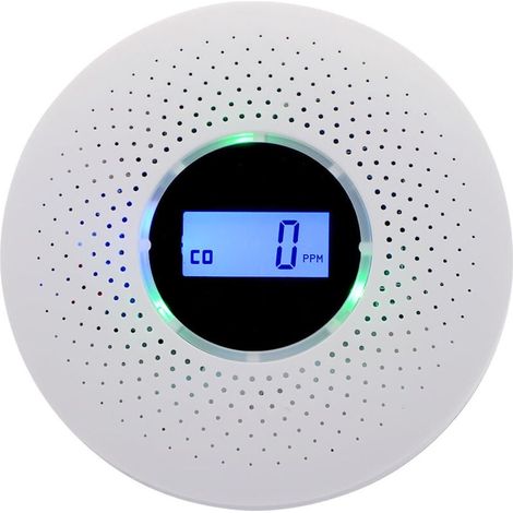 Tonchean – Rauch- Und Kohlenmonoxidmelder – Elektrochemischer Sensor – Akustischer Alarm ≥ 85 Db – Einfache Installation Mit Schrauben Und Ösen