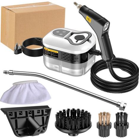 Tragbarer Dampfreiniger 1500 W – 3,5 Bar – 1200 Ml – 6 Geschwindigkeiten – 15 Sekunden Vorheizen – Ideal Für Auto, Küche, Böden, Möbel